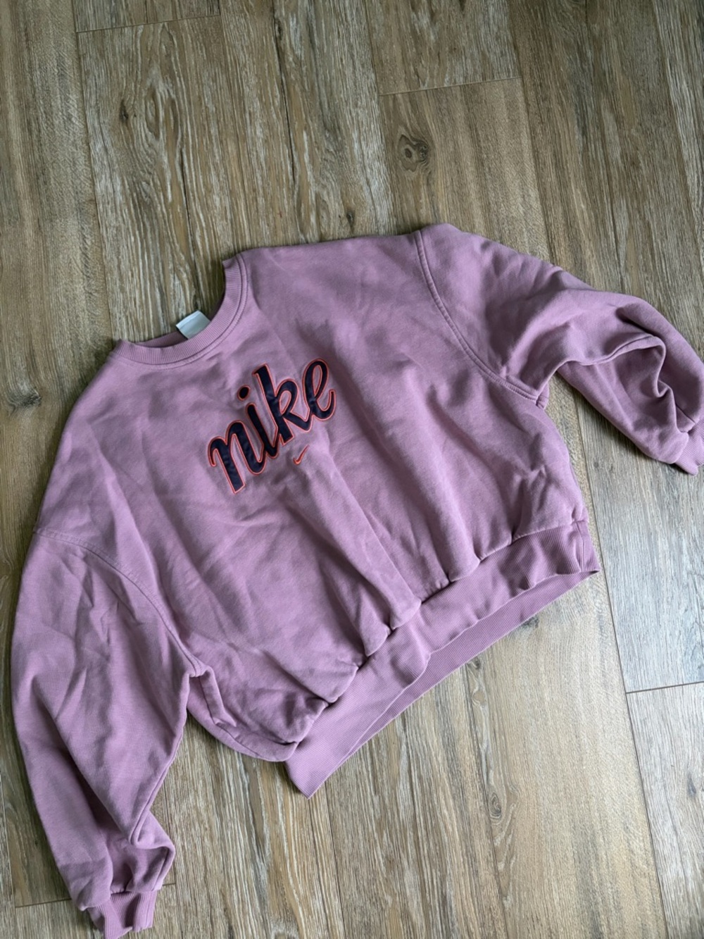 Nike Dusty Rose Cropped Crew Sweatshirt